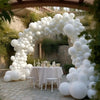 Elegantna bela dekoracija z baloni za poroko, baby shower ali luxury party