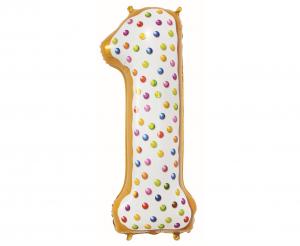 Balon od folije - broj 1, keks, 78cm