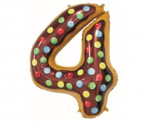 Folija balon - broj 4, keks, 78cm