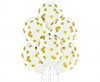 Baloni od lateksa - Golden Stars i bijeli, 30 cm, 6 balona
