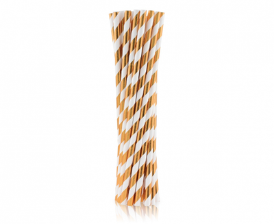 Papirnate slamke - Rose gold, 24 kom