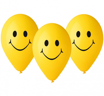 Baloni iz lateksa Smile, 30cm, 5 balonov - Mojbalon