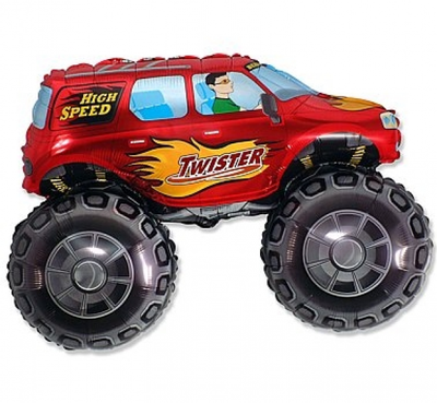 Folija balon - Twister car, crvena boja, 35cm