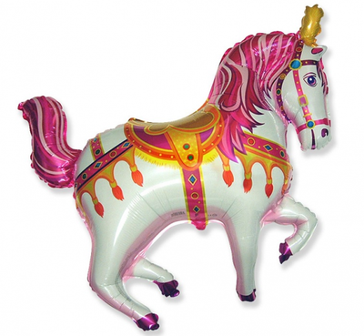 Circus horse folija balon, roza, 60 cm