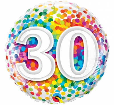 Balon od folije za 30. rođendan