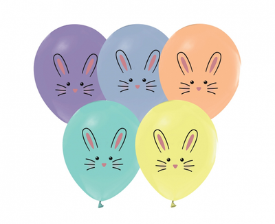 Latex baloni Rabbits, 30cm, 5 balona