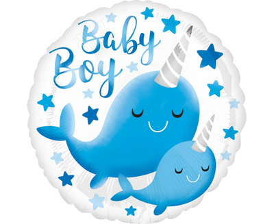 Balon od folije - Baby Boy, narval