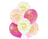 Lateks baloni - Baby Girl, roze boje, 6 balona