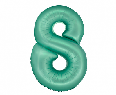 Rođendanski balon broj 8 mint boja 76cm