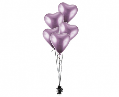 Lateks balon - srce, platinasto svijetlo ljubičasta boja