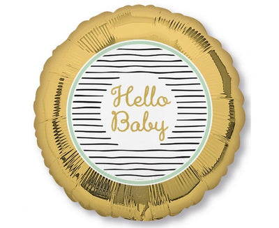 Folija balon - Hello Baby, zlatne boje