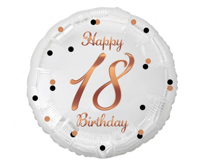 Folija balon - Happy 18 Birthday, roze zlatne boje