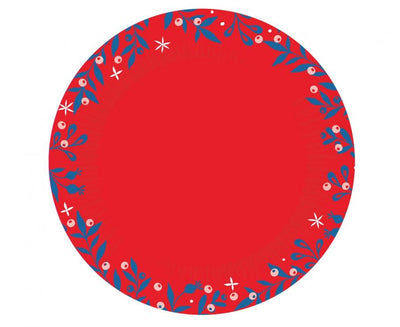 Papirnati tanjuri - Let it snow, crvene boje