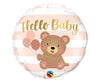 Balon od folije - Hello Baby, medo, 46 ​​cm