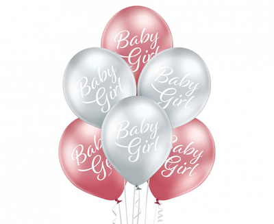Lateks baloni - Baby Girl, 6 balona