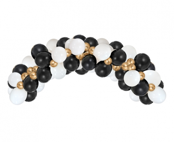 Elegantna black gold dekoracija z baloni za rojstni dan ali glam party
