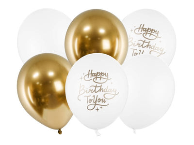 Rođendanski lateks baloni Happy Birthday to you, 30cm, 6 balona