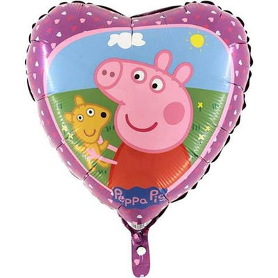 Balon folija v obliki srca Pujsa Pepa, 46cm - Mojbalon