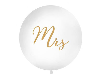 Jumbo balon Mrs zlatne boje 1m