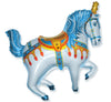 Balon od folije Circus horse, plava boja, 60cm