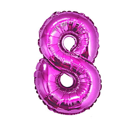 Balon za rojstni dan številka 8, roza barva, 92 cm