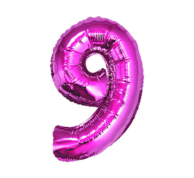Rođendanski balon broj 9 roze boje 92cm