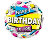 Balon za rojstni dan "Happy Birthday to you'', 45cm - mojbalon