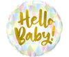 Balon za rojstvo otroka "Hello baby!",Balon folija za baby shower- mojbalon