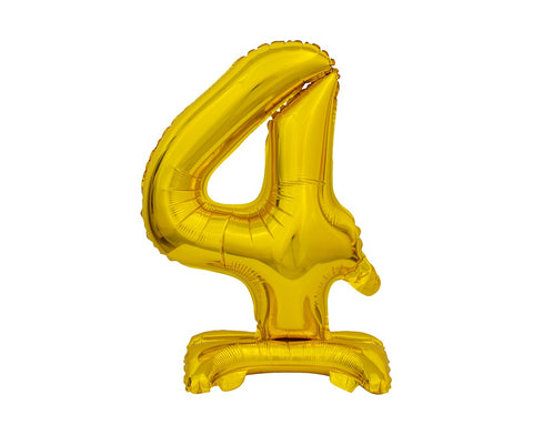 Zlat folija balon številka 4, 38 cm