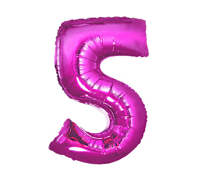 Rođendanski balon broj 5 roze boje 92cm
