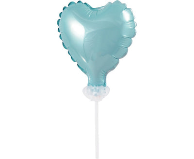 Balon na palčki v obliki srca, modra barva, 8cm - mojbalon
