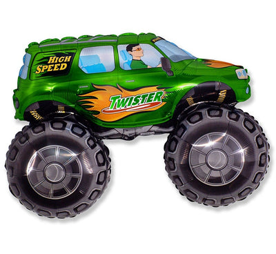 Balon od folije - Twister auto zelene boje