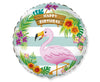 Folija balon Happy Birthday flamingo, 45 cm